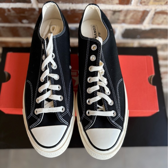 Converse All Star Chuck Taylor 70s Low Top Black Sneakers Size 10 NIB - Picture 2 of 12